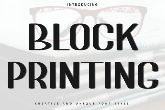 Block Printing Font for Creative Makers