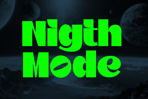 Night Mode Font for Creative Design