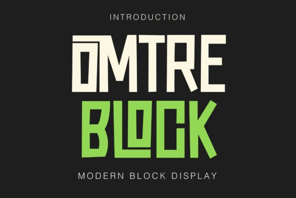 Omtre Block Font for Business Branding