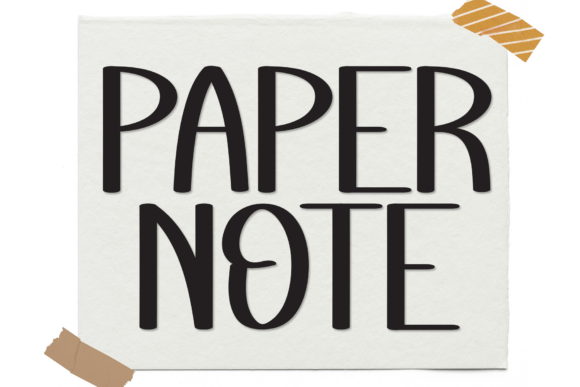 Paper Note Font for Creative Projects