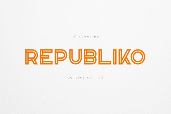 Republiko Outline Font for Creative Projects