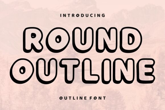 Round Outline Font for Business Branding